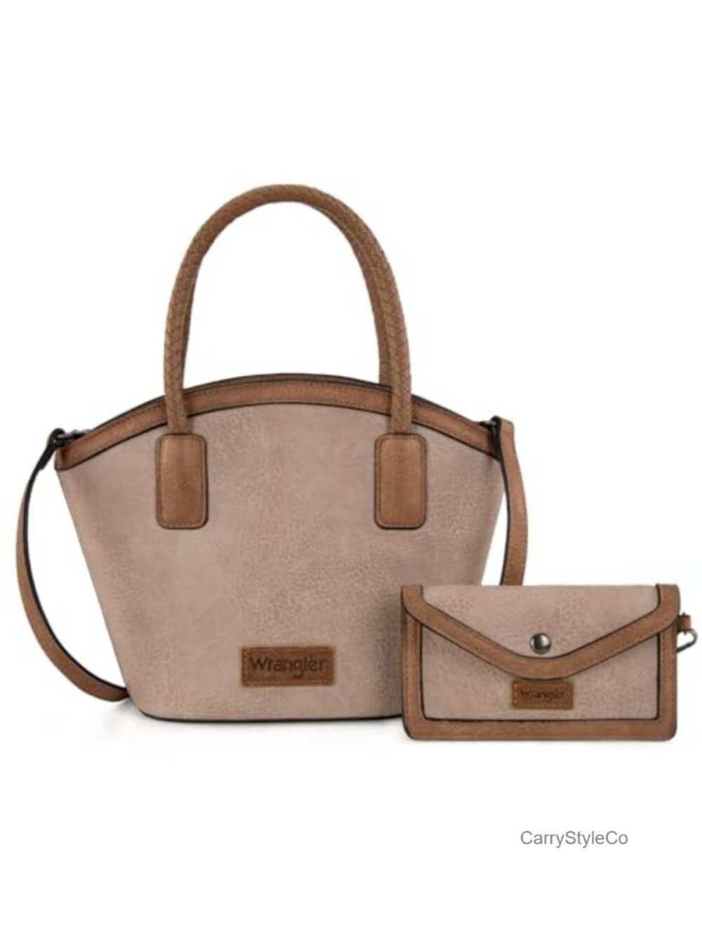 Leather Tote Bag with Wallet Adjustable Strap Crossbody